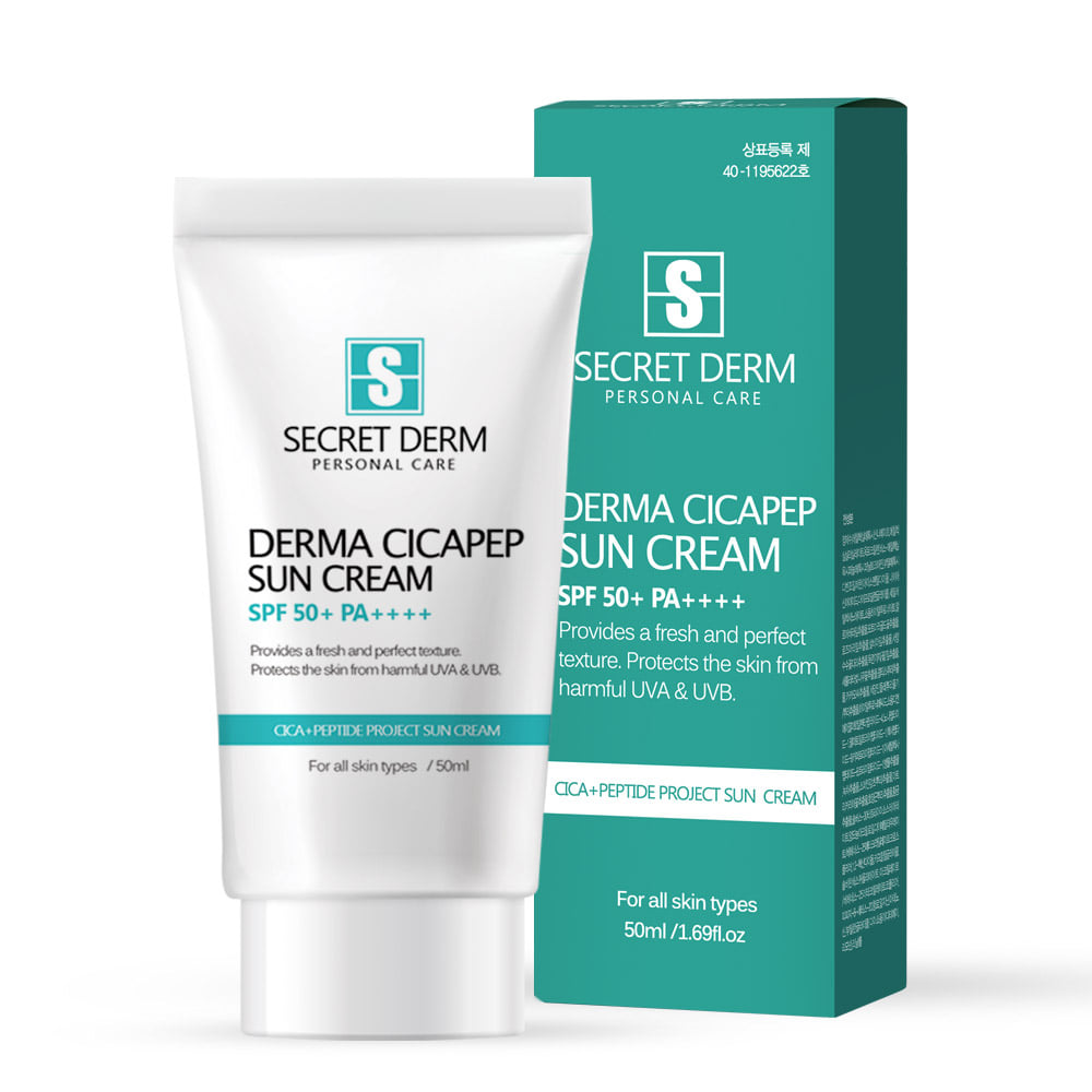시크릿덤 더마 시카펩 썬크림 50ml 3중기능성 5개사면 1개증정