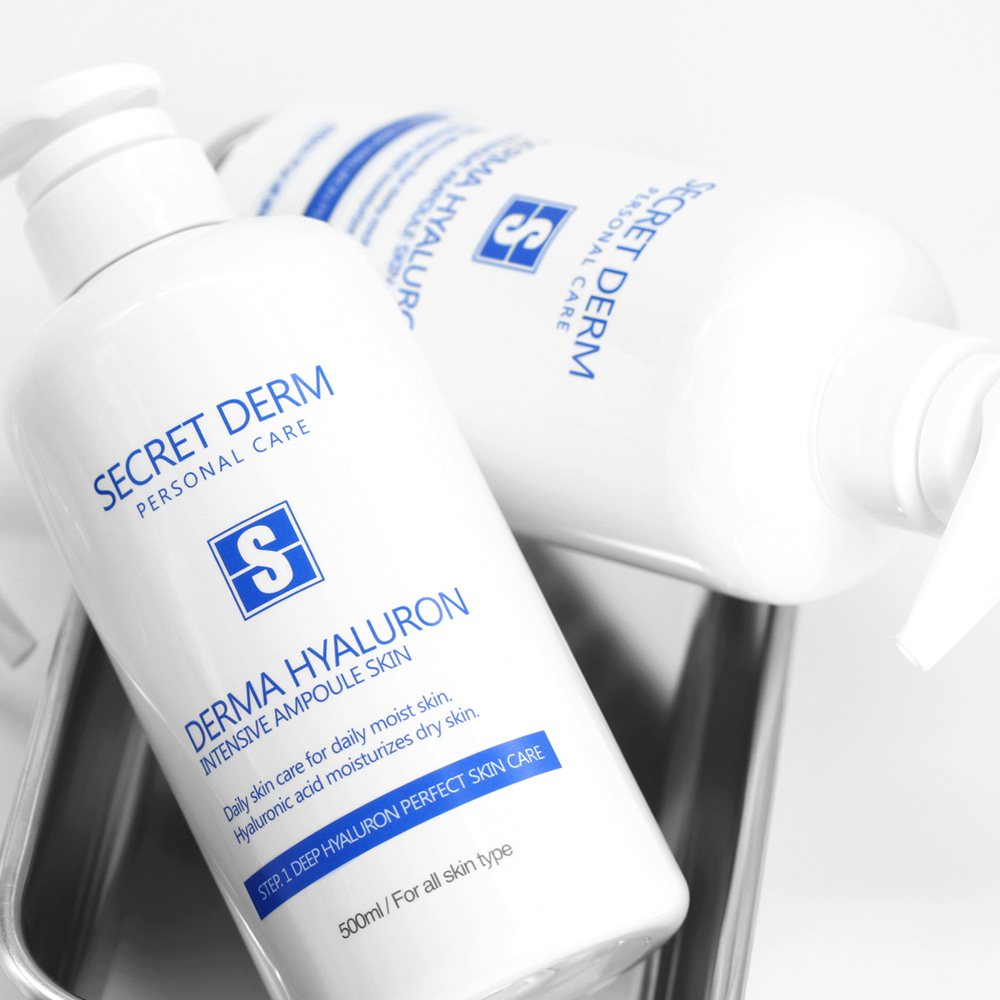 시크릿덤 더마 히알루론 앰플 스킨 500ml  (주름/미백) 고수분스킨